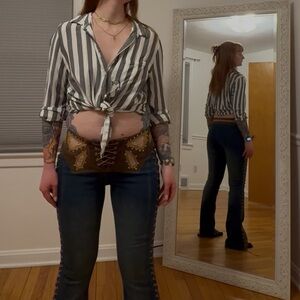 Striped Button-Up Shirt